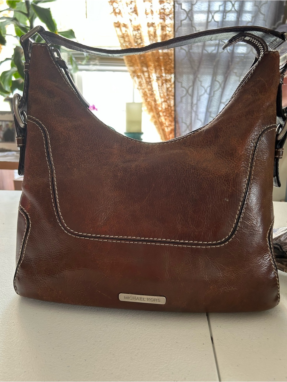Michael Kors Chestnut Brown Leather Shoulder Bag